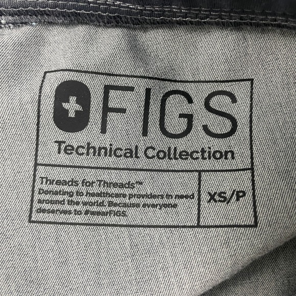 FIGS Zamora Jogger Scrub Pant Womens XS Gray Slim Fit Elastic Waist Pocket Nurse - Picture 9 of 15